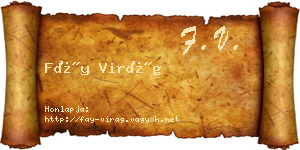 Fáy Virág névjegykártya