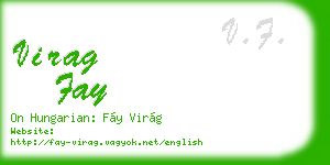 virag fay business card